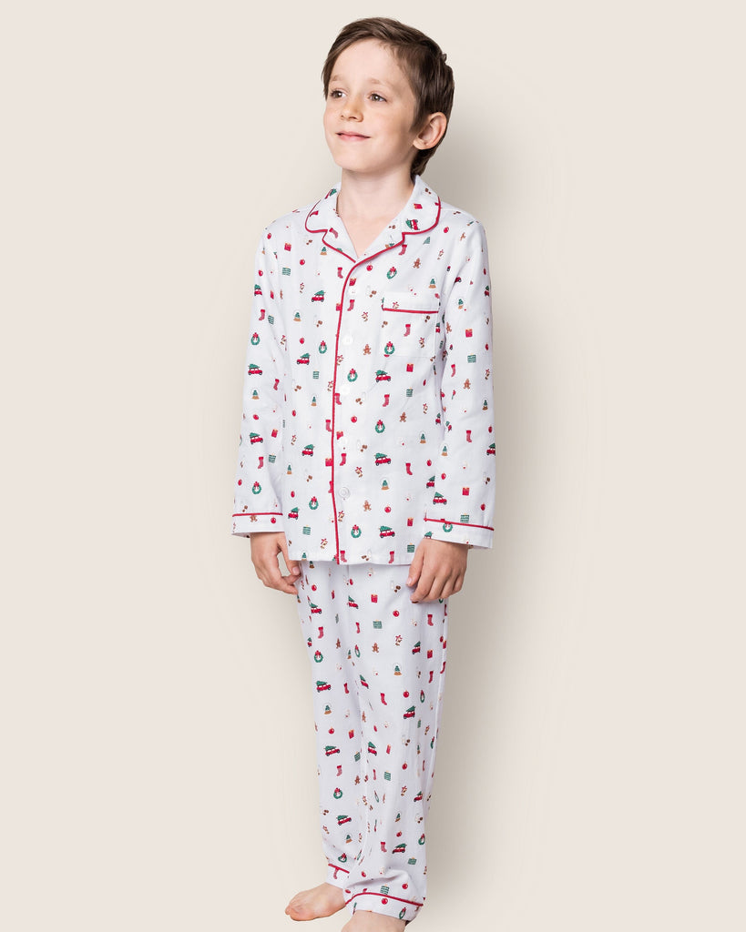 Kid's Twill Pajama Set | Winter Nostalgia Pajama Sets Petite Plume 