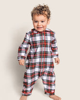 Baby's Brushed Cotton Cambridge Romper in Balmoral Tartan Infant Romper Petite Plume 