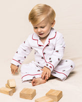 Baby's Twill Romper in Holiday Journey Infant Romper Petite Plume 