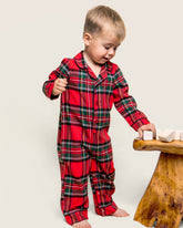 Baby's Brushed Cotton Classic Romper in Imperial Tartan Infant Romper Petite Plume 