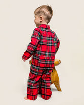 Baby's Brushed Cotton Classic Romper in Imperial Tartan Infant Romper Petite Plume 