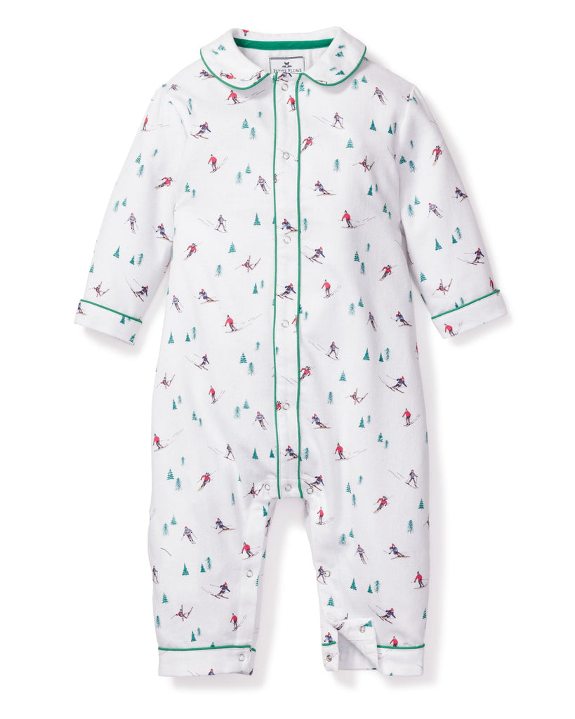 Baby's Flannel Cambridge Romper in Après Ski Infant Romper Petite Plume 