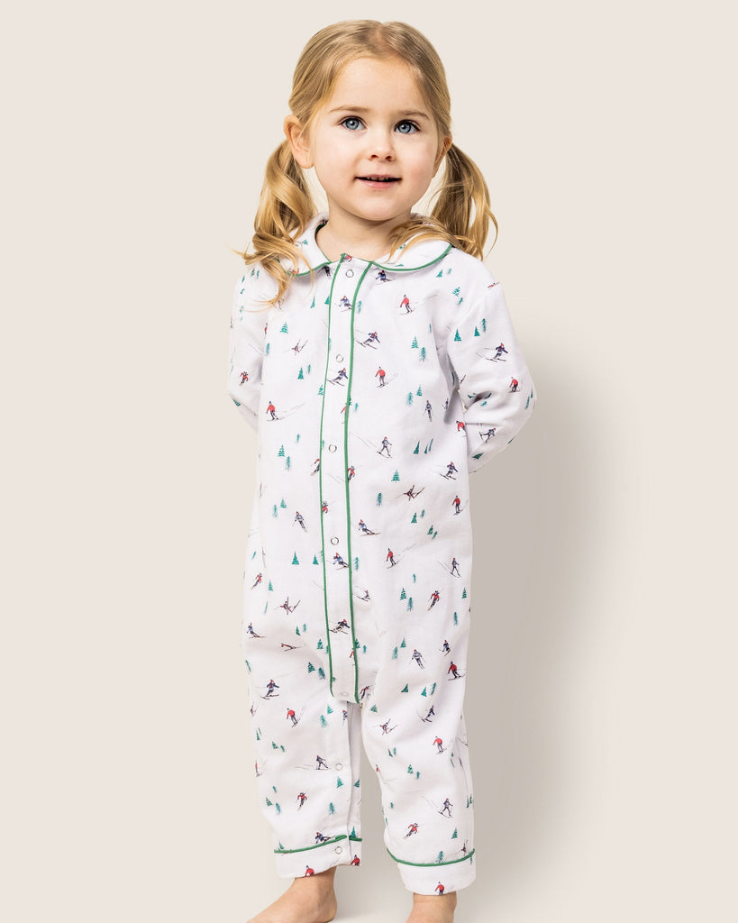 Baby's Flannel Cambridge Romper in Après Ski Infant Romper Petite Plume 