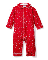 Baby's Flannel Cambridge Romper in Starry Night Infant Romper Petite Plume 