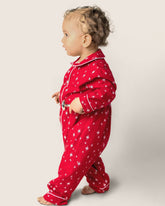 Baby's Flannel Cambridge Romper in Starry Night Infant Romper Petite Plume 