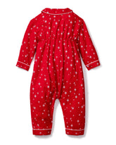 Baby's Flannel Cambridge Romper in Starry Night Infant Romper Petite Plume 