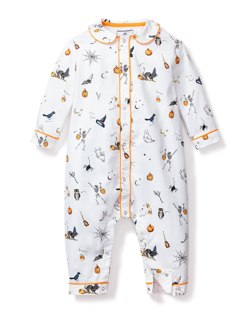 Baby's Twill Cambridge Romper in Trick or Treat Infant Romper Petite Plume 