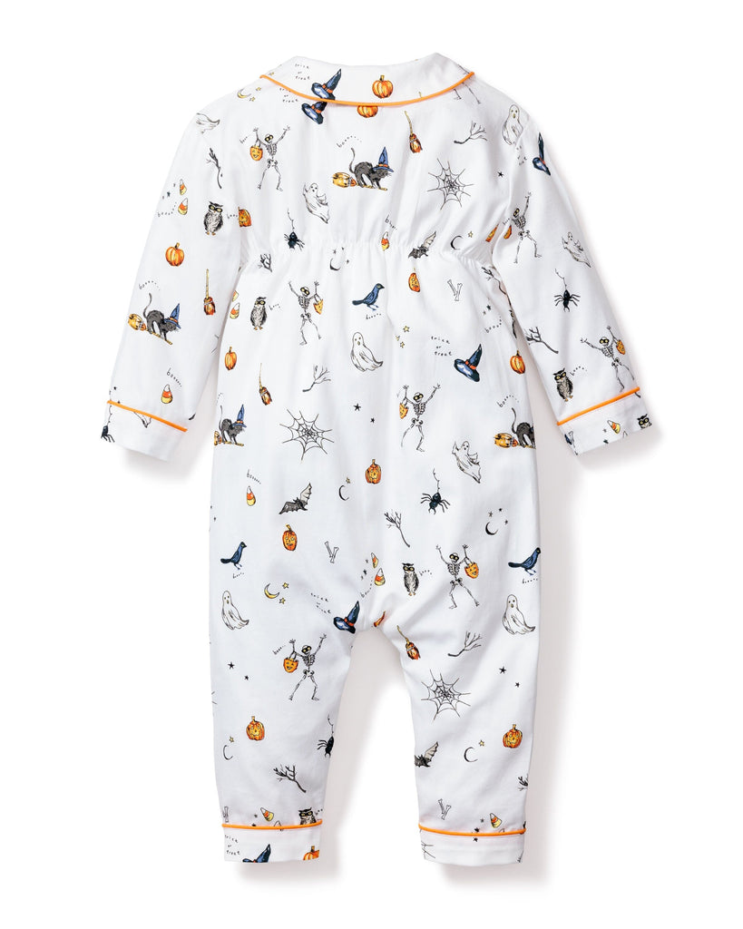 Baby's Twill Cambridge Romper in Trick or Treat Infant Romper Petite Plume 