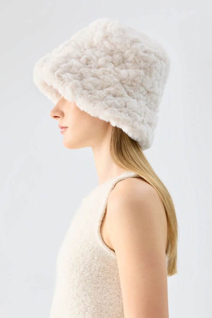 Yeoman Bucket Hat | Cream Unreal Fur 