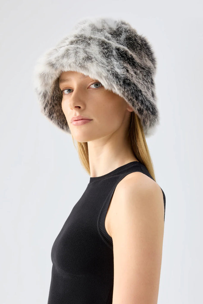 Yeoman Bucket Hat | Snow Leopard Hats Unreal Fur Snow Leopard M/L 