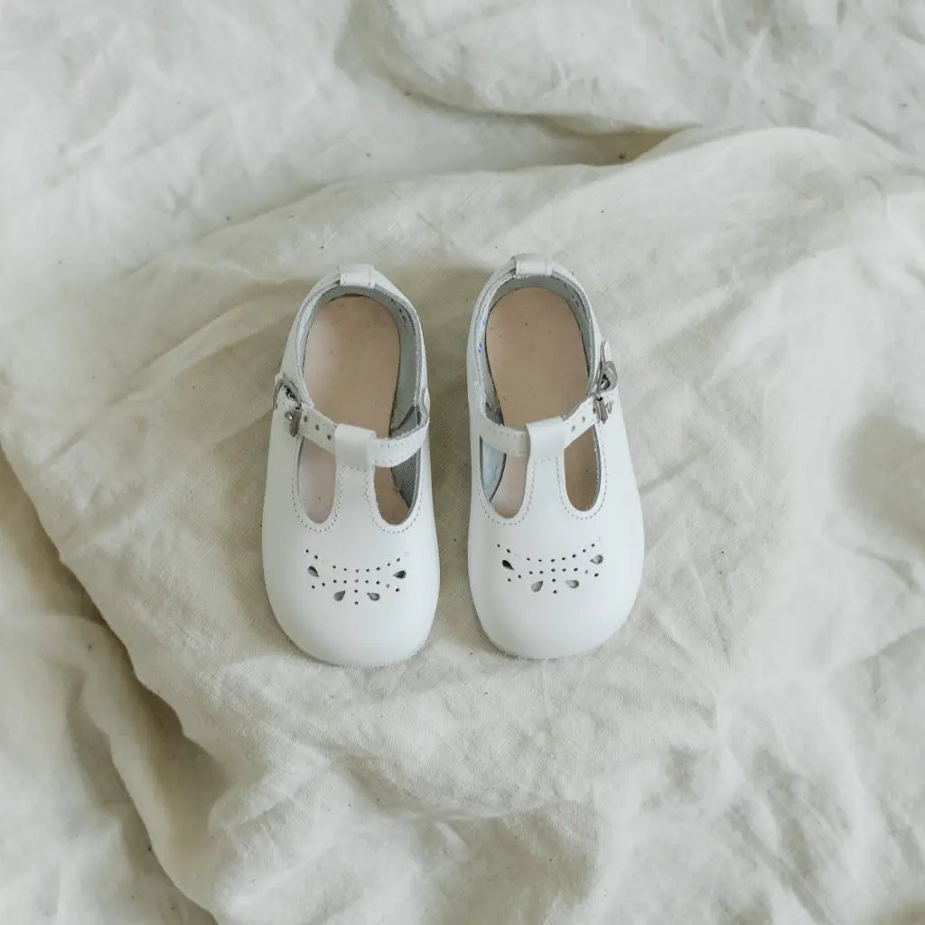 Alison T-Strap | White Shoes Zimmerman Shoes 