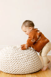 Organic Fox Knit Sweater | Mocha Bisque Sweaters Dear Hayden 