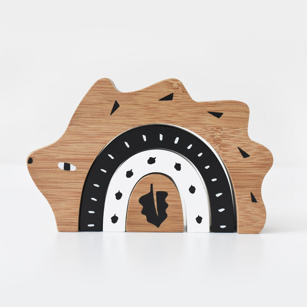 Bamboo Nesting Hedgehog Wooden Toys Wee Gallery 