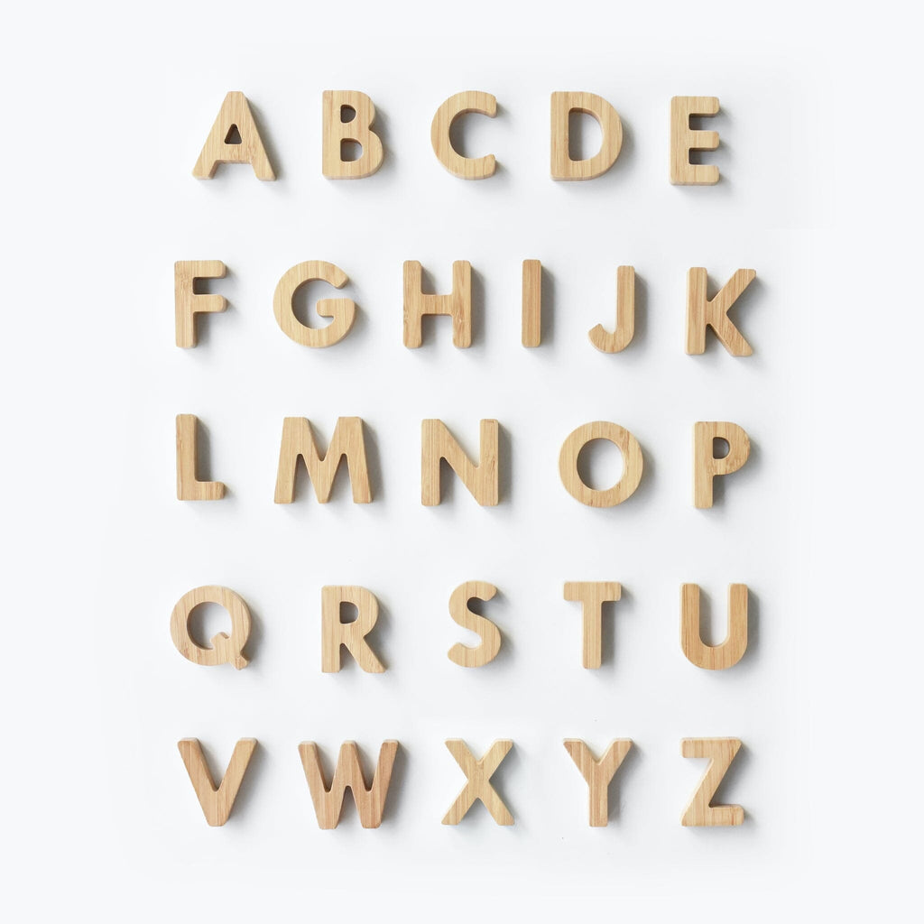 Bamboo Alphabet Wood + Bamboo Toys Wee Gallery 