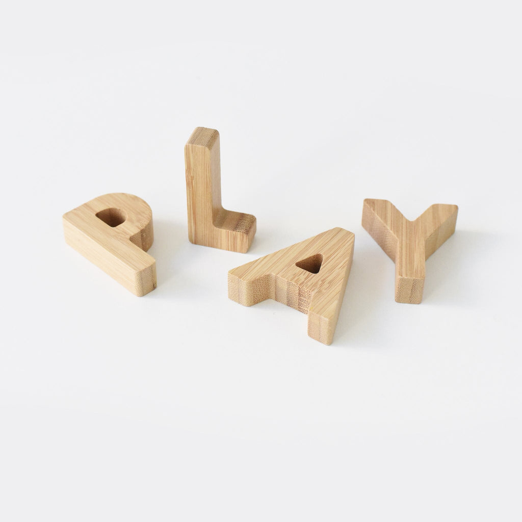 Bamboo Alphabet Wood + Bamboo Toys Wee Gallery 