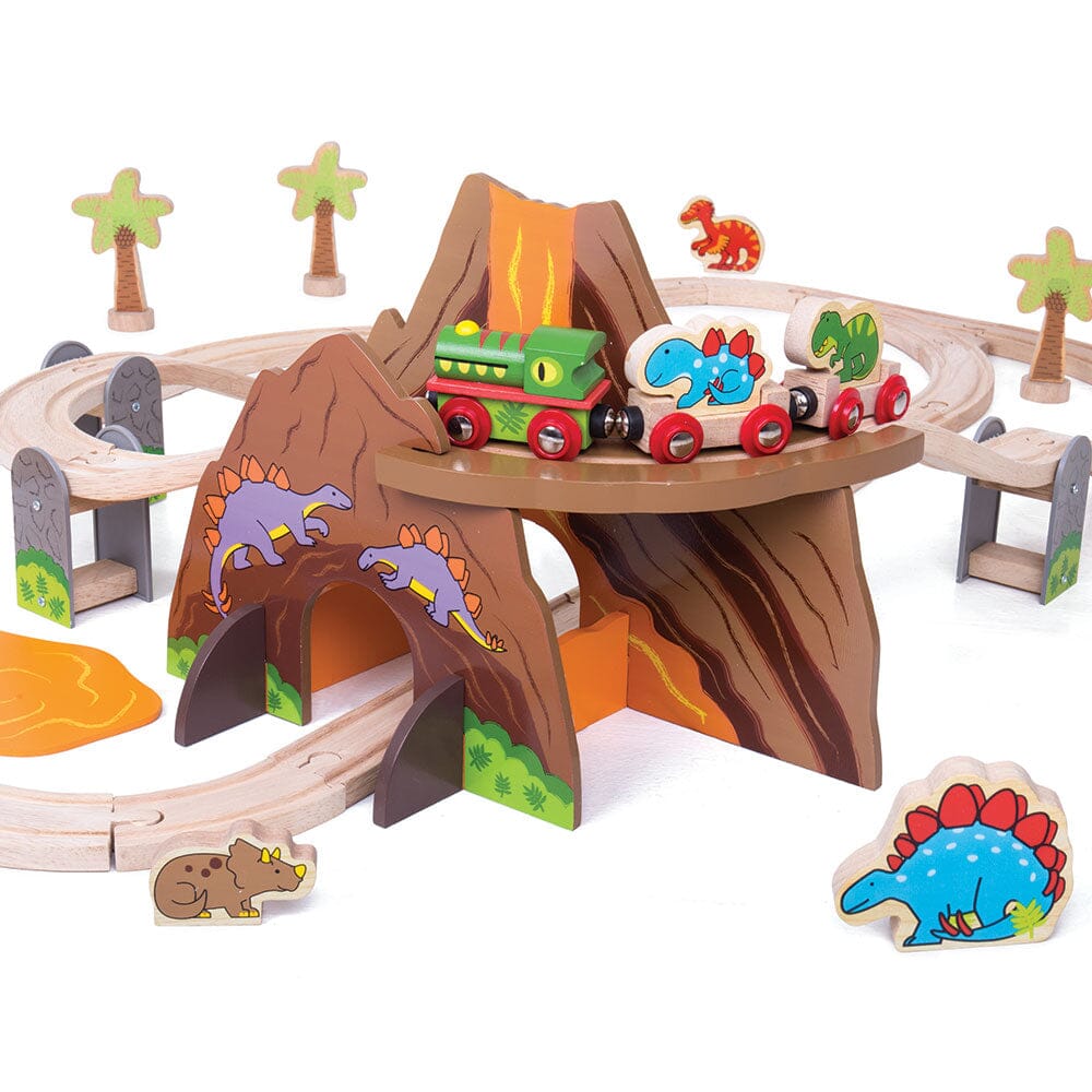 Dinosaur Railway Set Bigjigs Toys US 