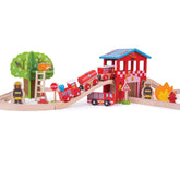 Fire Station Train Set Bigjigs Toys US 