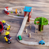 Fire Station Train Set Bigjigs Toys US 