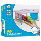 Triple Engine Shed Bigjigs Toys US 