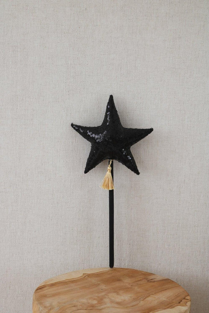 “Black Sequins” Magic Wand Wand moimili.us 