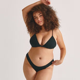 Black Rib Added Coverage Uno Bikini Bottom Bikini Bottom Montce 