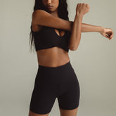 Black Rib Midi Bike Short Active Bottom Montce 