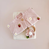 Cotton Crochet Rattle Teether Flower | Blush Rattles The Blueberry Hill 