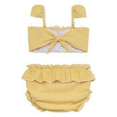 Canary Stripe Mini Cabana Bikini Set MM Swimwear Montce 