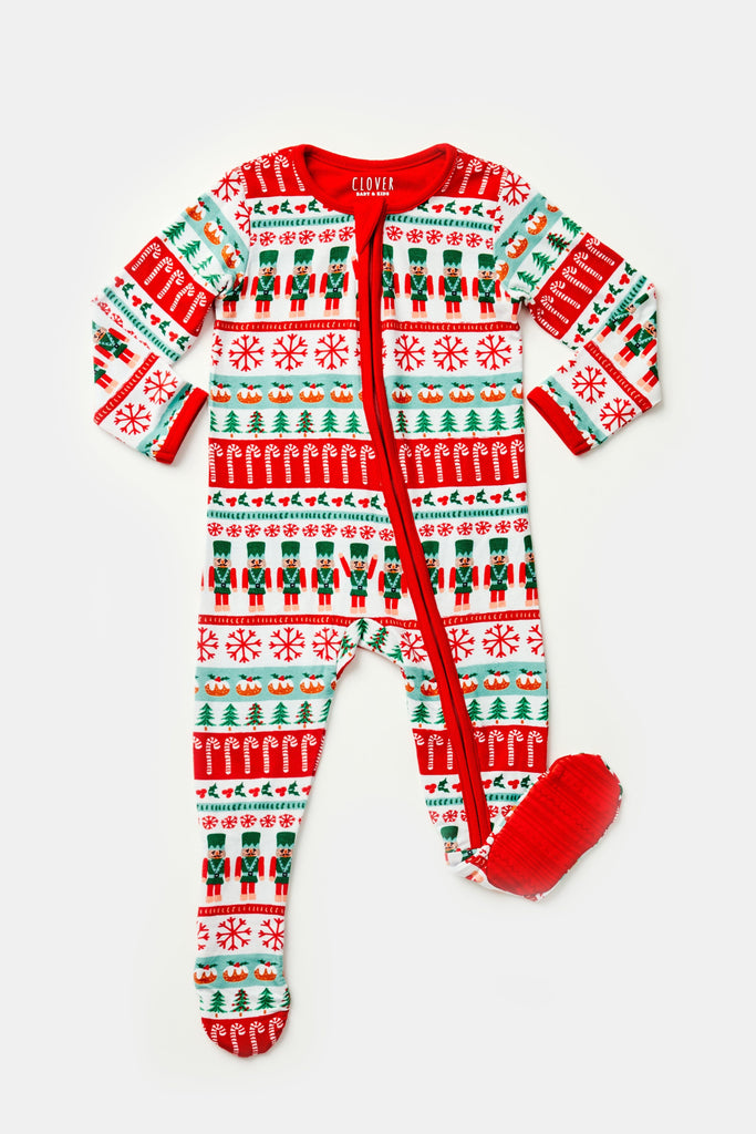 Soft & Stretchy Zipper Footie | Fair Isle Footies Clover Baby & Kids 