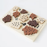 Wooden Tray Puzzle | Count to 10 Leaves Games & Puzzles Wee Gallery 