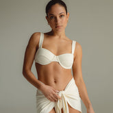 Cream Rib Bustier Bikini Top Bikini Top Montce 