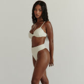 Cream Rib Dainty Bikini Top Bikini Top Montce 