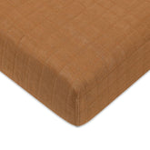 Crib Sheet in GOTS Certified Organic Muslin Cotton | Burnt Sienna