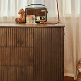 Pogo Tambour Assembled Dresser | Natural Walnut Dressers Babyletto 