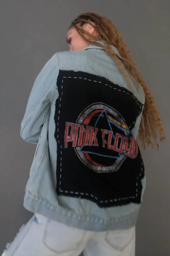 Pink Floyd Hand Stitched Denim Jacket People of Leisure 