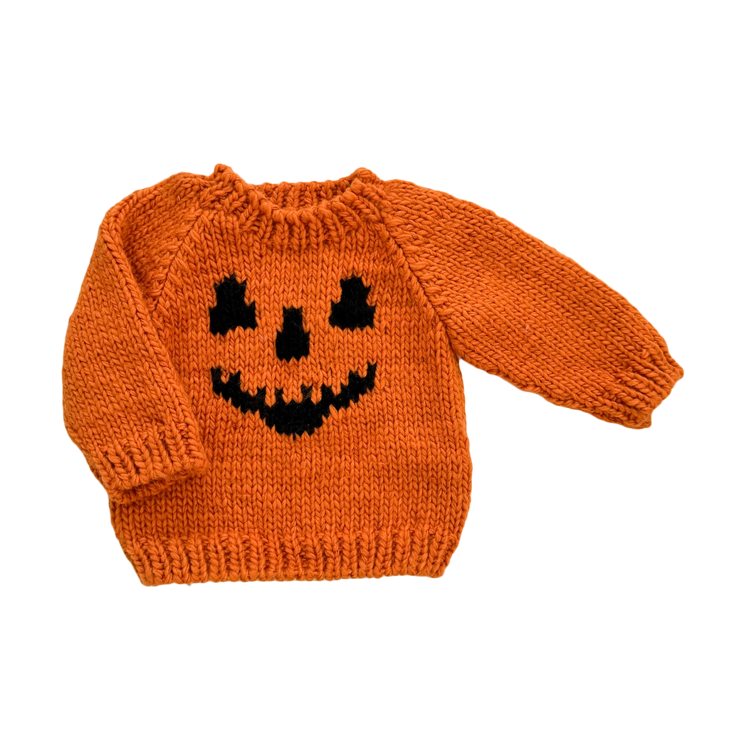 Jack-O-Lantern Sweater Halloween Pumpkin | Orange Sweaters The Blueberry Hill XS Orange 