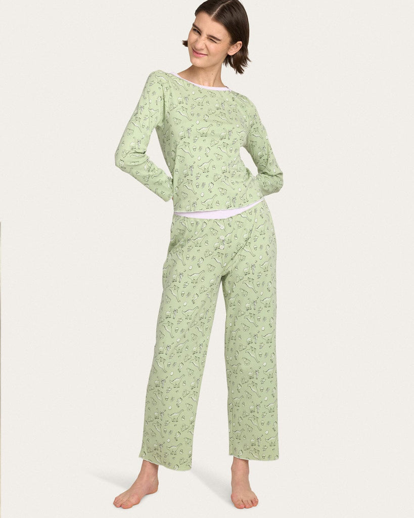 Ellie Pajama Set In Dino Crush Pajama Sets Cozyland 