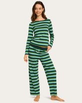 Ellie Pajama Set In Lucky Stripe Pajama Sets Cozyland 