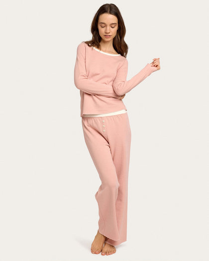 Ellie Pajama Set In Misty Rose Pajama Sets Cozyland 