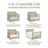 Eloise 4-in-1 Convertible Crib | French Sage and Performance Sand Eco-Weave