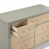 Eloise 7-Drawer Assembled Dresser | French Sage and Performance Sand Eco-Weave