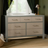 Eloise 7-Drawer Assembled Dresser | French Sage and Performance Sand Eco-Weave