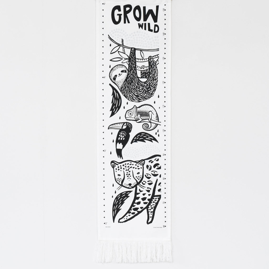 Canvas Growth Chart - Rainforest Decor Wee Gallery 