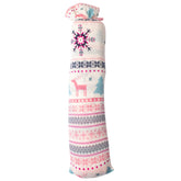 Holiday Reindeer Pink Swaddle Blanket Bestaroo 