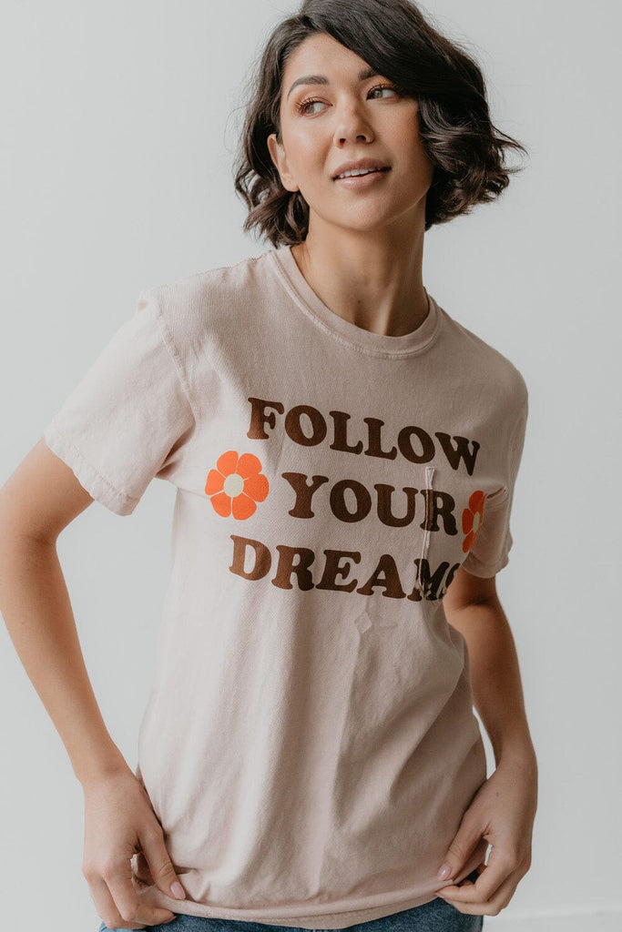 Follow your Dreams Tee Tees People of Leisure Tan S 