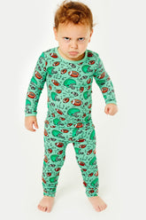 Long Sleeve Pajama Set | Football Pajama Sets Clover Baby & Kids 