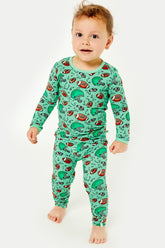 Long Sleeve Pajama Set | Football Pajama Sets Clover Baby & Kids 