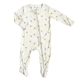 Footie Zippered One Piece in Busy Bees Footies Dear Perli 