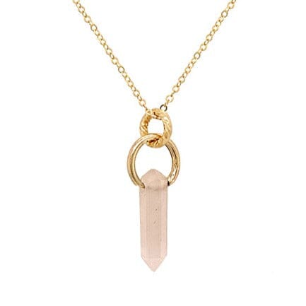 Namaste Necklace - Rose Quartz Necklaces Jurate Los Angeles 