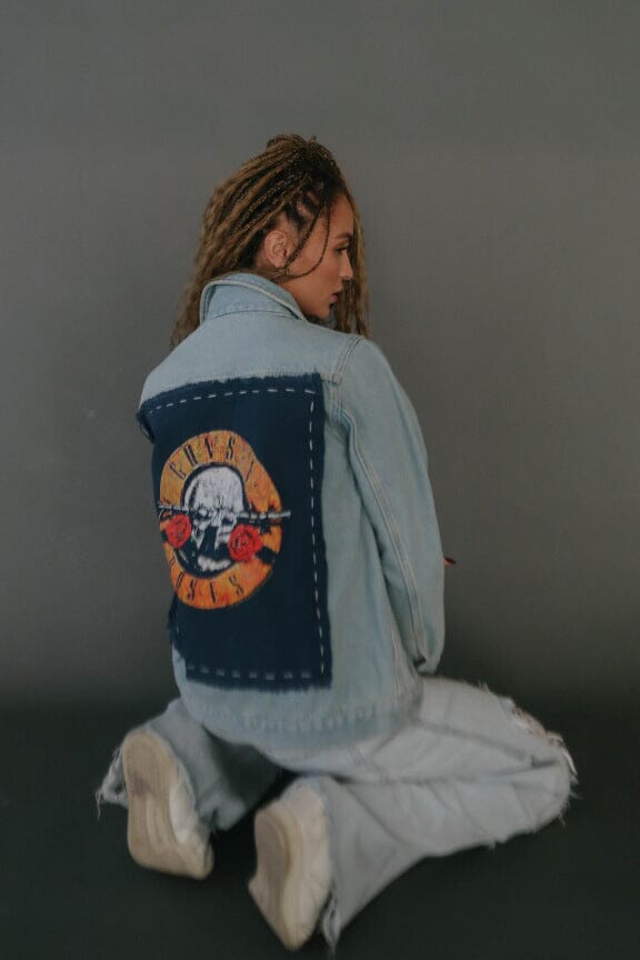 Guns N Roses Hand Stitched Denim Jacket People of Leisure 